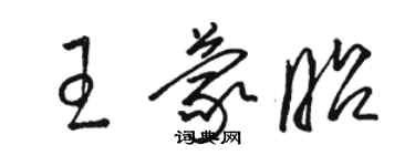 骆恒光王蒙昭草书个性签名怎么写