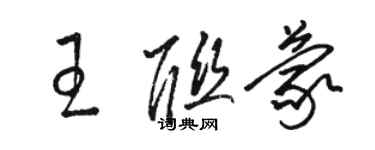 骆恒光王联蒙草书个性签名怎么写