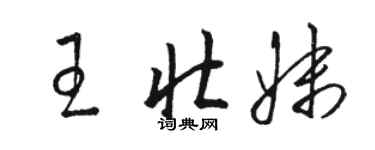 骆恒光王壮妹草书个性签名怎么写