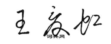 骆恒光王夏虹草书个性签名怎么写