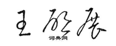 骆恒光王启展草书个性签名怎么写