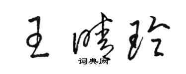 骆恒光王晴玲草书个性签名怎么写