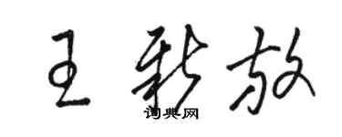 骆恒光王新放草书个性签名怎么写