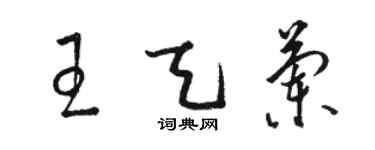 骆恒光王天兰草书个性签名怎么写
