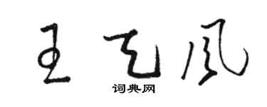 骆恒光王天风草书个性签名怎么写