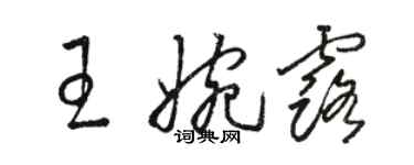 骆恒光王婉露草书个性签名怎么写