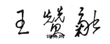 骆恒光王赞融草书个性签名怎么写