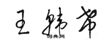 骆恒光王韩希草书个性签名怎么写
