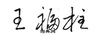 骆恒光王福柱草书个性签名怎么写