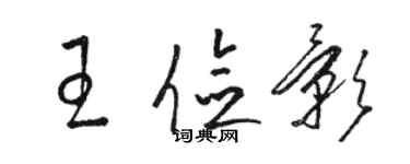 骆恒光王俭影草书个性签名怎么写