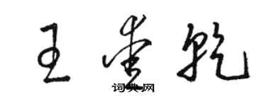 骆恒光王爱乾草书个性签名怎么写