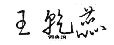 骆恒光王乾蕊草书个性签名怎么写