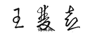 骆恒光王双喜草书个性签名怎么写