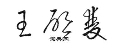 骆恒光王启双草书个性签名怎么写