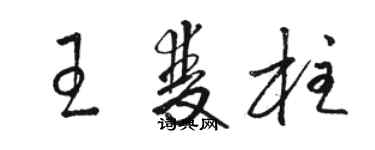 骆恒光王双柱草书个性签名怎么写