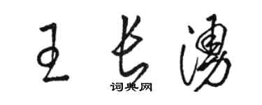骆恒光王长涌草书个性签名怎么写