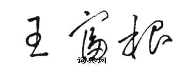 骆恒光王富根草书个性签名怎么写