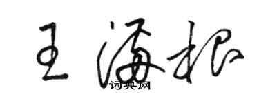 骆恒光王满根草书个性签名怎么写