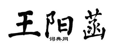 翁闿运王阳菡楷书个性签名怎么写