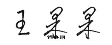 骆恒光王果果草书个性签名怎么写