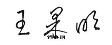 骆恒光王果明草书个性签名怎么写