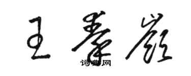 骆恒光王秦岭草书个性签名怎么写