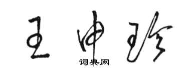 骆恒光王申珍草书个性签名怎么写