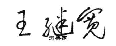 骆恒光王继宽草书个性签名怎么写