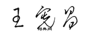 骆恒光王宪昌草书个性签名怎么写