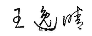 骆恒光王逸晴草书个性签名怎么写