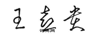 骆恒光王喜贵草书个性签名怎么写