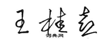 骆恒光王桂喜草书个性签名怎么写