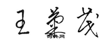 骆恒光王菊茂草书个性签名怎么写