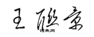 骆恒光王联景草书个性签名怎么写