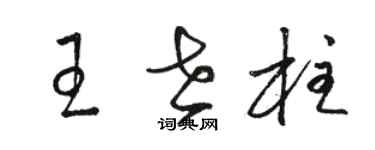 骆恒光王世柱草书个性签名怎么写
