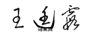 骆恒光王廷霞草书个性签名怎么写