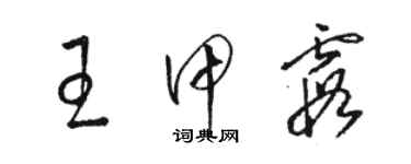 骆恒光王甲霞草书个性签名怎么写