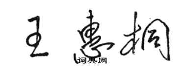 骆恒光王惠桐草书个性签名怎么写
