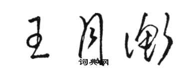 骆恒光王月衡草书个性签名怎么写