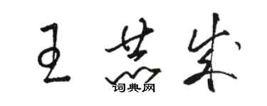 骆恒光王赫成草书个性签名怎么写
