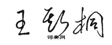 骆恒光王斯桐草书个性签名怎么写