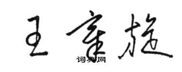 骆恒光王章旋草书个性签名怎么写