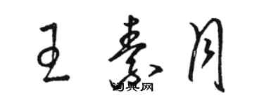骆恒光王素月草书个性签名怎么写