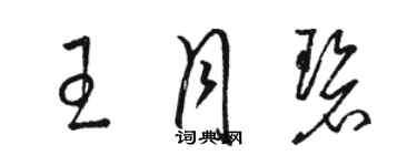 骆恒光王月碧草书个性签名怎么写