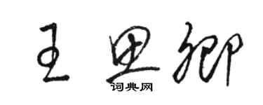 骆恒光王思卿草书个性签名怎么写