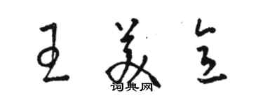 骆恒光王美意草书个性签名怎么写