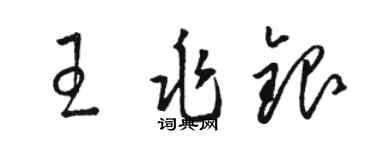 骆恒光王兆银草书个性签名怎么写