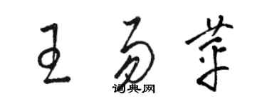 骆恒光王易苹草书个性签名怎么写