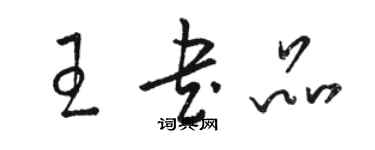 骆恒光王书品草书个性签名怎么写