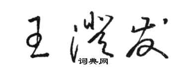 骆恒光王澄发草书个性签名怎么写